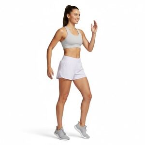 Nike Gym Shorts Womens Medium White/Lavender Dri Fit Running Sports Gym‎ Pocket